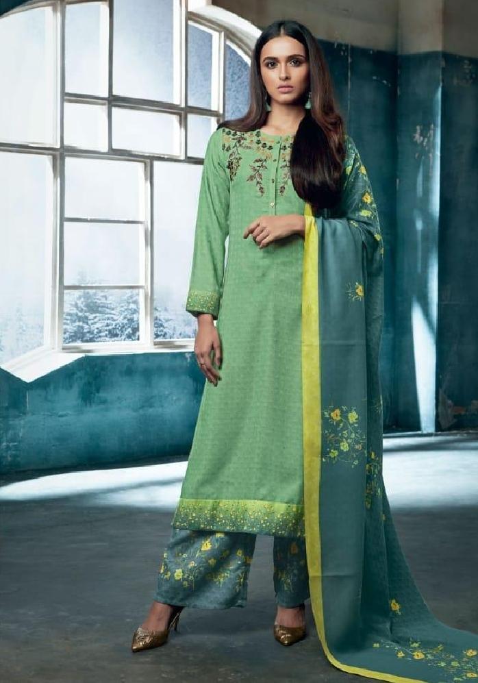 Embroidered Pashmina Un-Stitch Suit - S00201 - ALL MY WISH