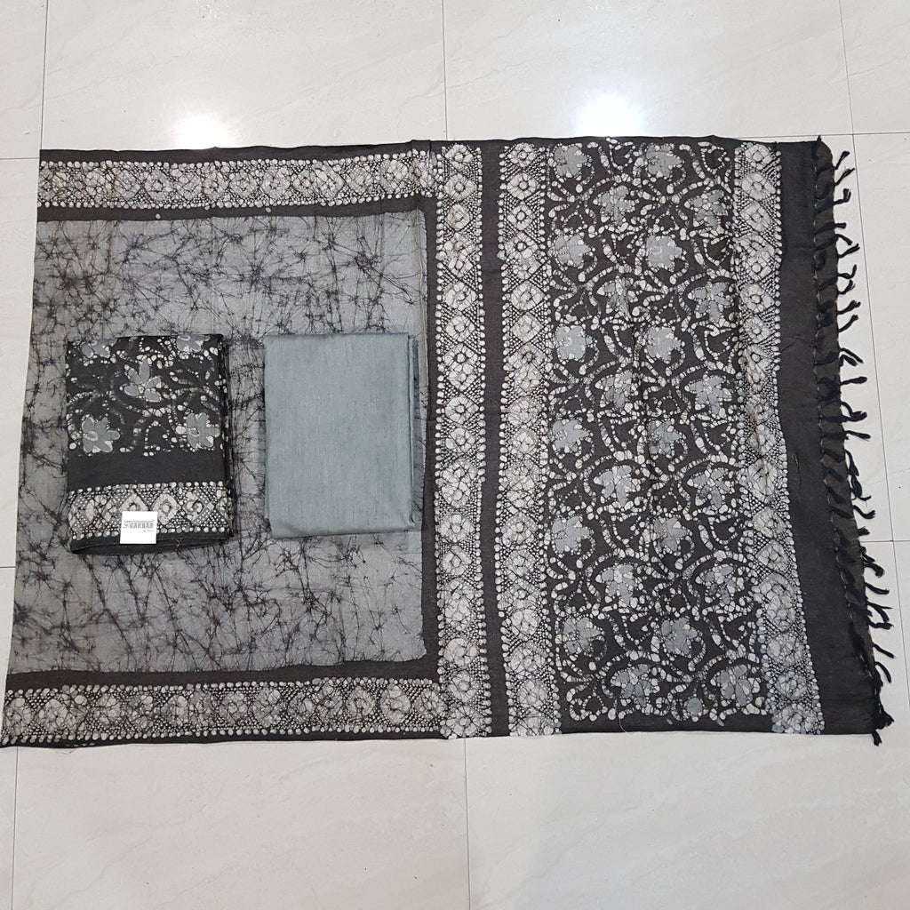 Khadi Pashmina Un-Stitch Suit - S00232 - ALL MY WISH