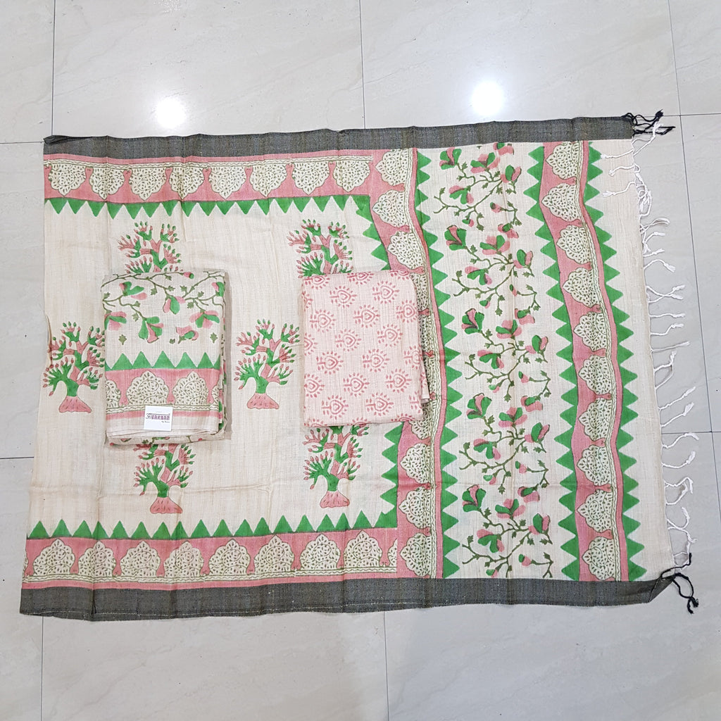 Khadi Pashmina Un-Stitch Suit - S00239 - ALL MY WISH