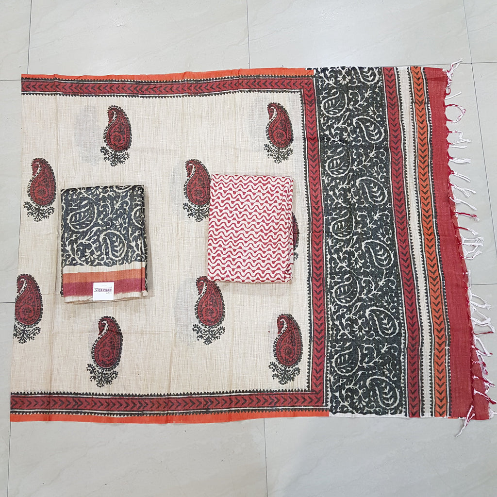 Khadi Pashmina Un-Stitch Suit - S00244 - ALL MY WISH